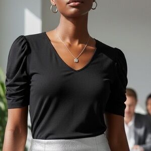 NWOT  (WHBM) Elegant Black Top